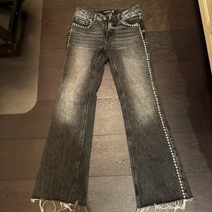 Stylish Black Studded Women's Jeans